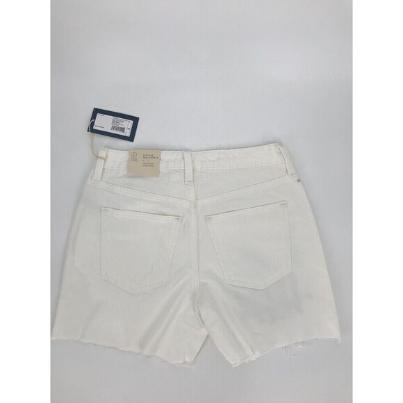 Universal Threads Womens Vintage Stretch Midi Denim Jean Shorts Size 2 White - Picture 7 of 7